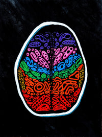 Front view of ‘Penumbra Painting No. 2’ framed artwork showing depth, clean edges, and acrylic texture on heavyweight canvas paper; original 18x24 abstract painting by Nicholas Hayes, professionally framed for modern interiors.